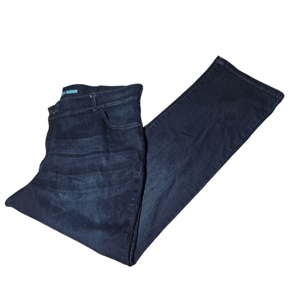 Lee Total Freedom Jeans Womens Size 45 Waist Boot Cut High Rise Dark Wash Denim